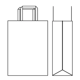 BOLSA DE PAPEL ASA PLANA | 32X16X44