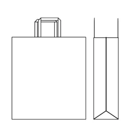 SAC PAPIERPOIGNÉE PLATE | 45X15X50