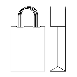 TWISTED HANDLE PAPER BAG | 22x10x29 - Personalized shopping bag Saf...