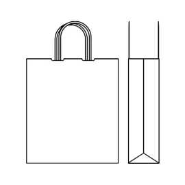 Papieren tas met gedraaide handgreep | 36x12x41 - Gepersonaliseerde...