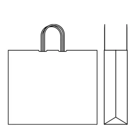 BOLSA DE PAPEL CON ASA TRENZADA | 54x14x45