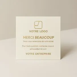 GEPERSONALISEERDE VIERKANTE KAARTJES MET FOLIEDRUK & EMBOSSING | 90X90 MM