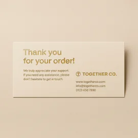 GEPERSONALISEERDE BEDANKKAARTEN MET FOLIEDRUK & EMBOSSING | 100X210 MM