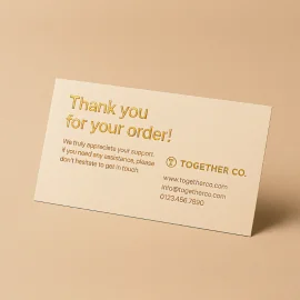 GEPERSONALISEERDE BEDANKKAARTEN MET FOLIEDRUK & EMBOSSING | 100X210...