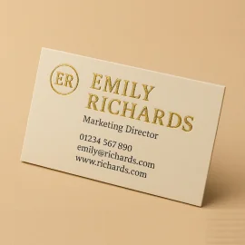 GEPERSONALISEERDE VISITEKAARTJES MET FOLIEDRUK & EMBOSSING | 85X55 ...