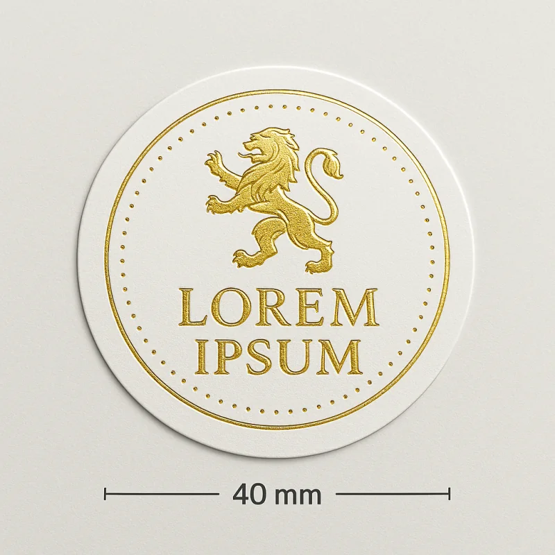 PEGATINAS REDONDAS PERSONALIZADAS CON FOIL Y RELIEVE | Ø 40 MM - Inicio - Centuryprint
