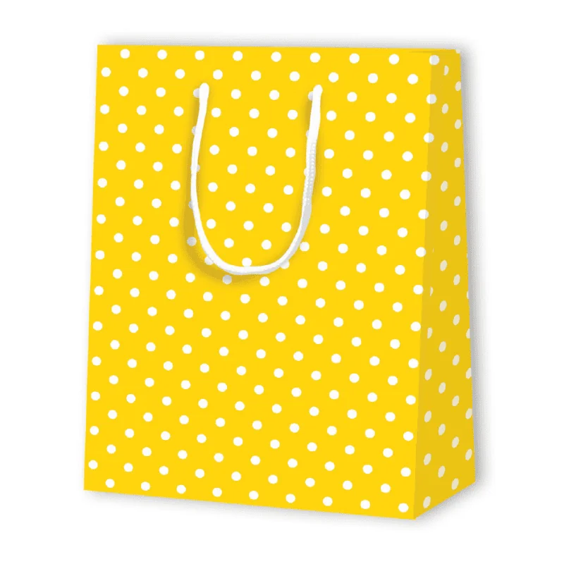 PAPIERTASCHE MIT PUNKTEN | 17,8x9,8x22,9 cm - Taschen mit Muster - Centuryprint