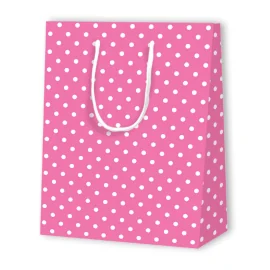 PAPIERTASCHE MIT PUNKTEN | 17,8x9,8x22,9 cm - Taschen mit Muster | ...