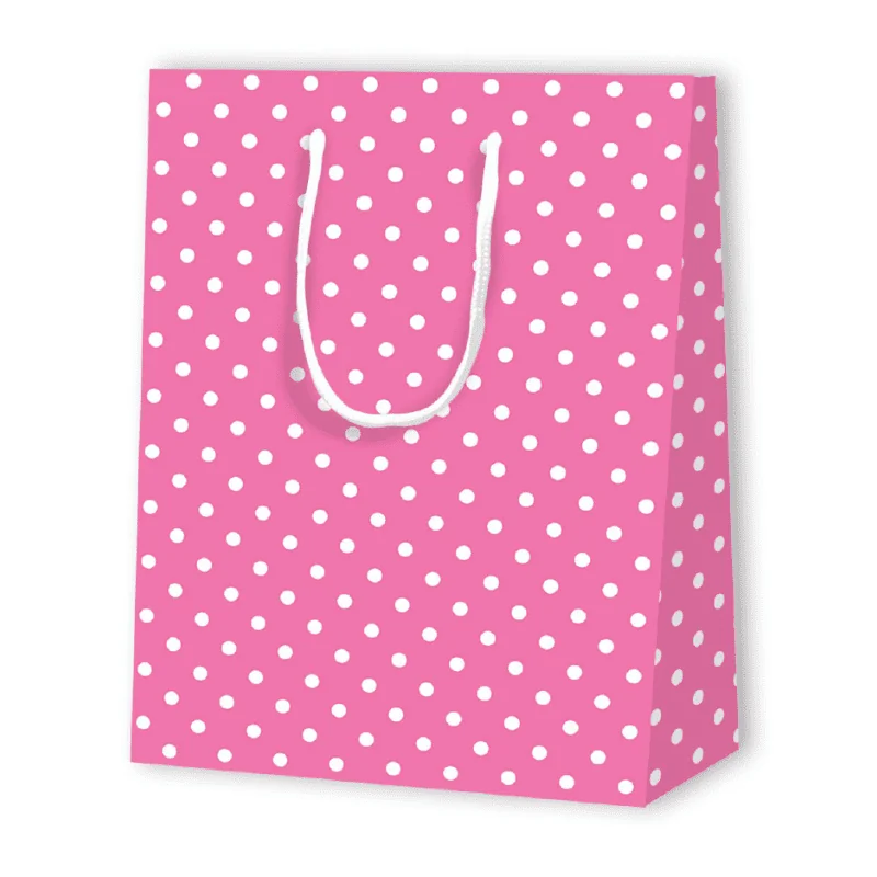 SAC PAPIER À POIS | 17,8x9,8x22,9 - Sacs à motif - Centuryprint