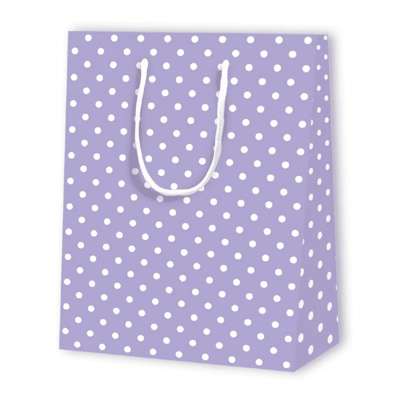 SAC PAPIER À POIS | 17,8x9,8x22,9 - Sacs à motif - Centuryprint