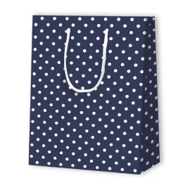 PAPIERTASCHE MIT PUNKTEN | 17,8x9,8x22,9 cm - Taschen mit Muster | ...