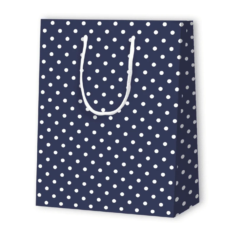 PAPIERTASCHE MIT PUNKTEN | 17,8x9,8x22,9 cm - Taschen mit Muster - Centuryprint