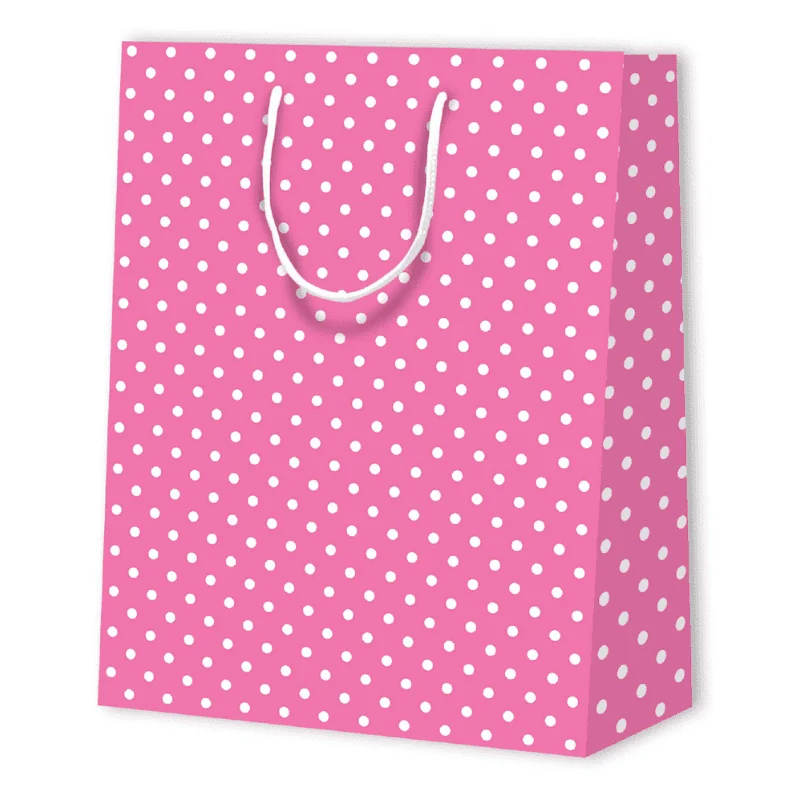 PAPIERTASCHE MIT PUNKTEN | 26x12,7x32,4 - Taschen mit Muster - Centuryprint