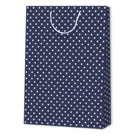 BOLSA DE PAPEL CON LUNARES | 33x10,2x45,7 - Bolsas con estampado | ...