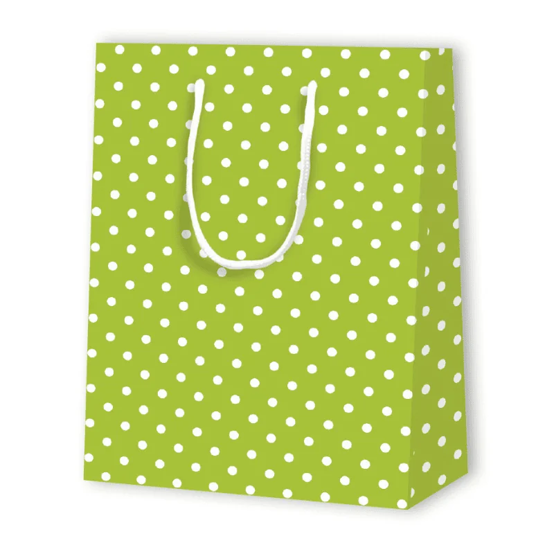 SAC PAPIER À POIS | 17,8x9,8x22,9 - Sacs à motif - Centuryprint
