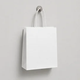 SACCHETTO DI CARTA CON MANICI RICIRCOLATI | 30X22X10 CM | STAMPA CO...