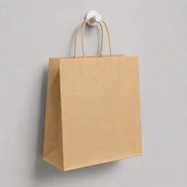 BOLSA DE PAPEL CON ASA RETORCIDA | 26 x 14 x 34 cm | IMPRESIÓN COMP...