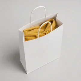 Papieren tas met gedraaid handvat |22.5x19x8 cm | VOLLEDIGE PRINT |...