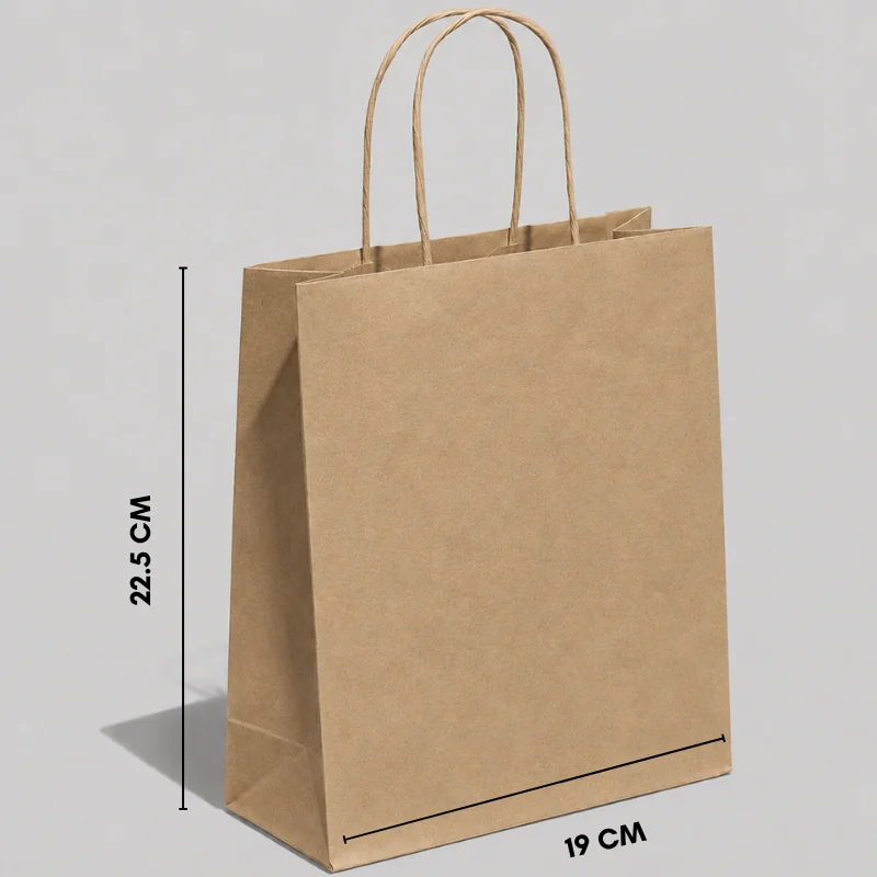 SAC EN PAPIER À POIGNÉES TORSADEES | 22.5x19x8 cm | IMPRESSION COMPLÈTE | PAQUETS DE 25 - Accueil - Centuryprint