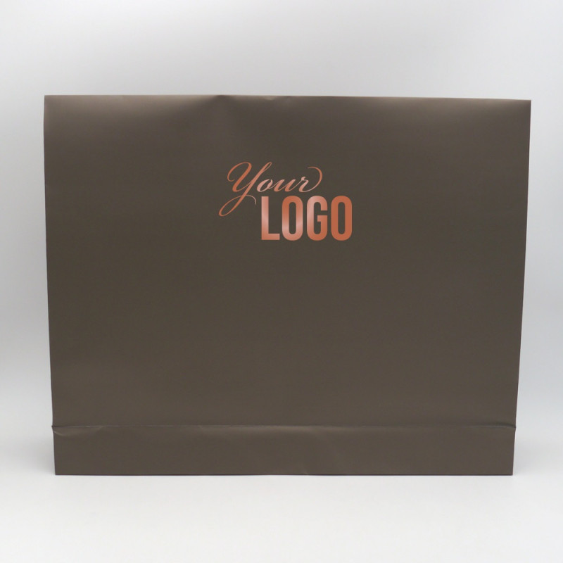 Customized Personalized paper pouch Noblesse 52x11x42 CM | PAPER POUCH NOBLESSE | HOT FOIL PRINTING