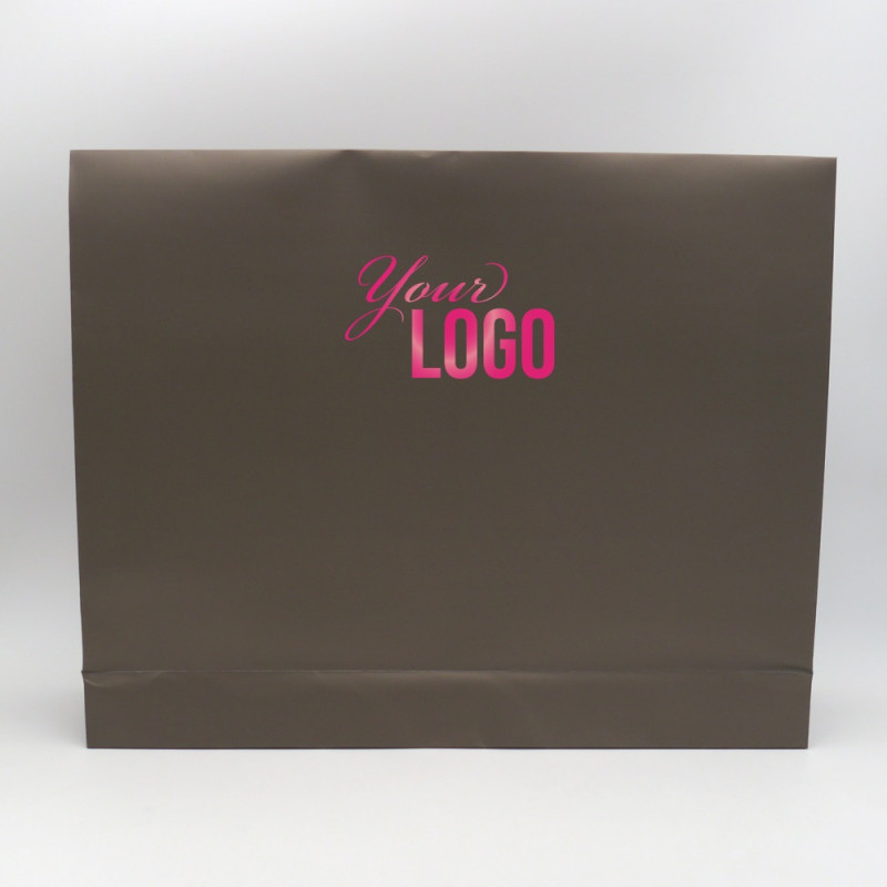 Customized Personalized paper pouch Noblesse 52x11x42 CM | PAPER POUCH NOBLESSE | HOT FOIL PRINTING