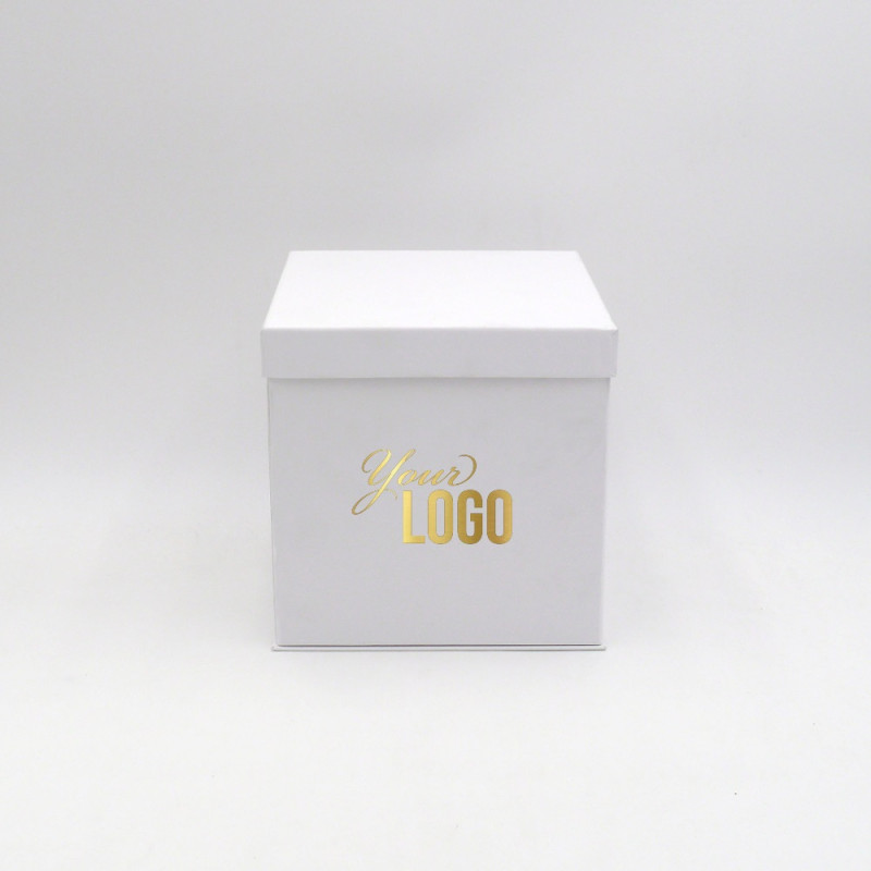 Boîte cloche personnalisée Flowerbox 18x18x18 CM | FLOWERBOX |IMPRESSION À CHAUD