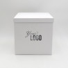 Gepersonaliseerde Gepersonaliseerde doos met deksel Flowerbox 25x25x25 CM | FLOWERBOX |WARMTEDRUK | CENTURYPRINT