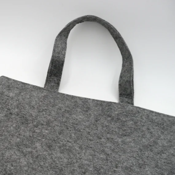 Personalisierte wiederverwendbare Filztasche 41x41 +7 CM | TOTE TASCHE IN FILZ | ZWEI-SEITIGER SIEBDRUCK IN EINER FARBE