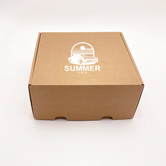 Personalisierbares Kraft-Postpack 34x24x10,5 CM | POSTPACK | SIEBDRUCK AUF EINER SEITE IN EINER FARBE