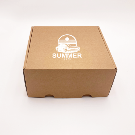 Postpack Kraft personalizzabile 16,5x12,5x3 CM | POSTPACK | STAMPA SERIGRAFICA SU UN LATO IN UN COLORE