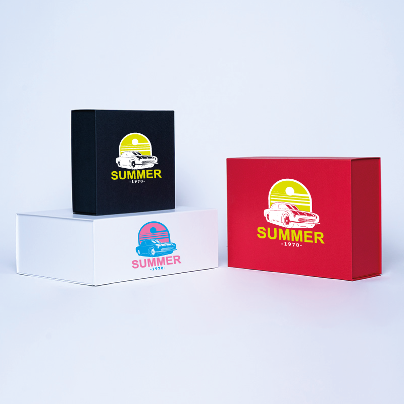 Customized Personalized Magnetic Box Wonderbox 10x10x7 CM | WONDERBOX (ARCO) | SCREEN PRINTING ON ONE SIDE IN TWO COLOURS