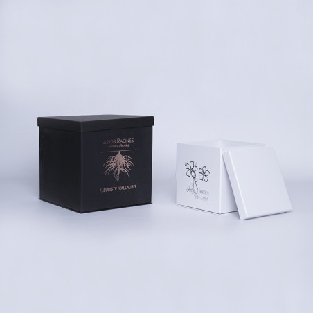 Gepersonaliseerde Gepersonaliseerde doos met deksel Flowerbox 18x18x18 CM | FLOWERBOX |WARMTEDRUK | CENTURYPRINT