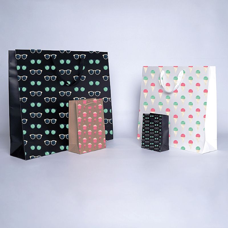 Shopping bag personalizzata Noblesse 26x12x37 CM | SHOPPING BAG NOBLESSE | STAMPA OFFSET SULL'INTERA SUPERFICIE
