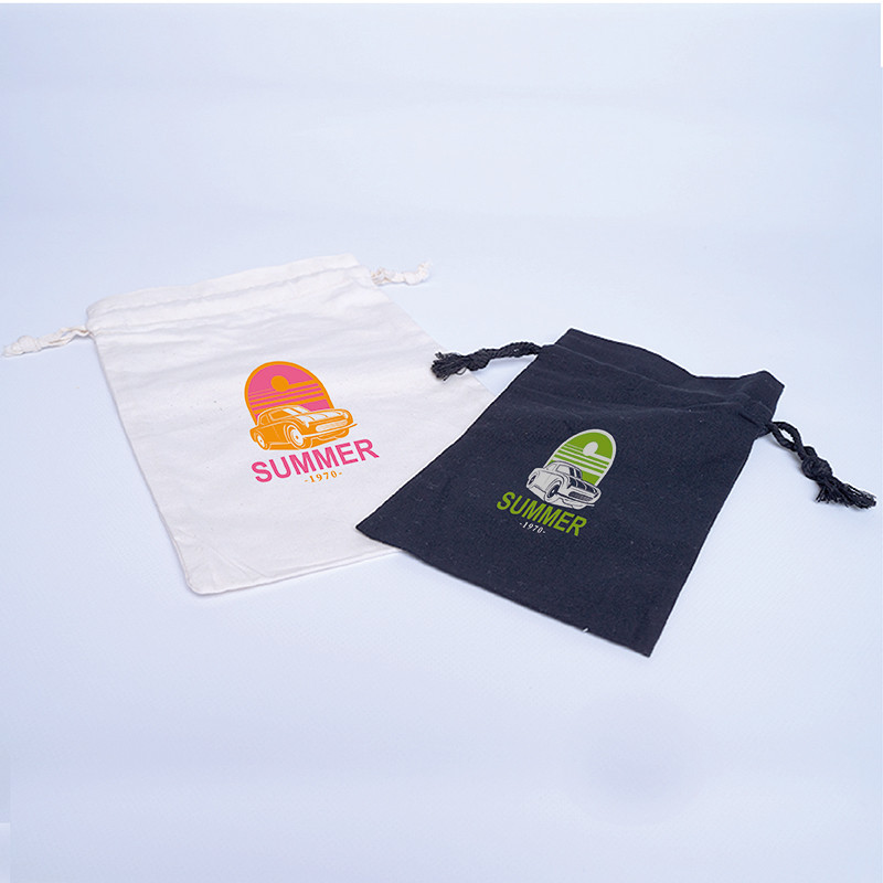 Customized Personalized cotton pouch 9x12 CM | COTTON POUCH | SCREEN PRINTING ON ONE SIDE IN TWO COLOURS