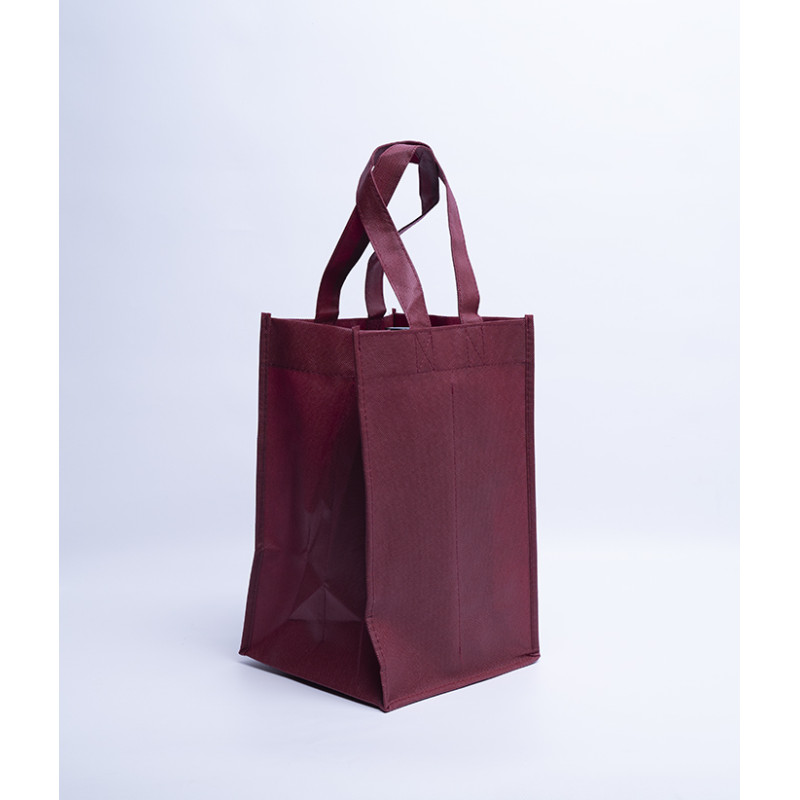 Customized Customized non-woven bottle bag 20x20x33 CM | NON-WOVEN TNT LUS BOTTLE BAG | SCREEN PRINTING ON ONE SIDE IN ONE CO...