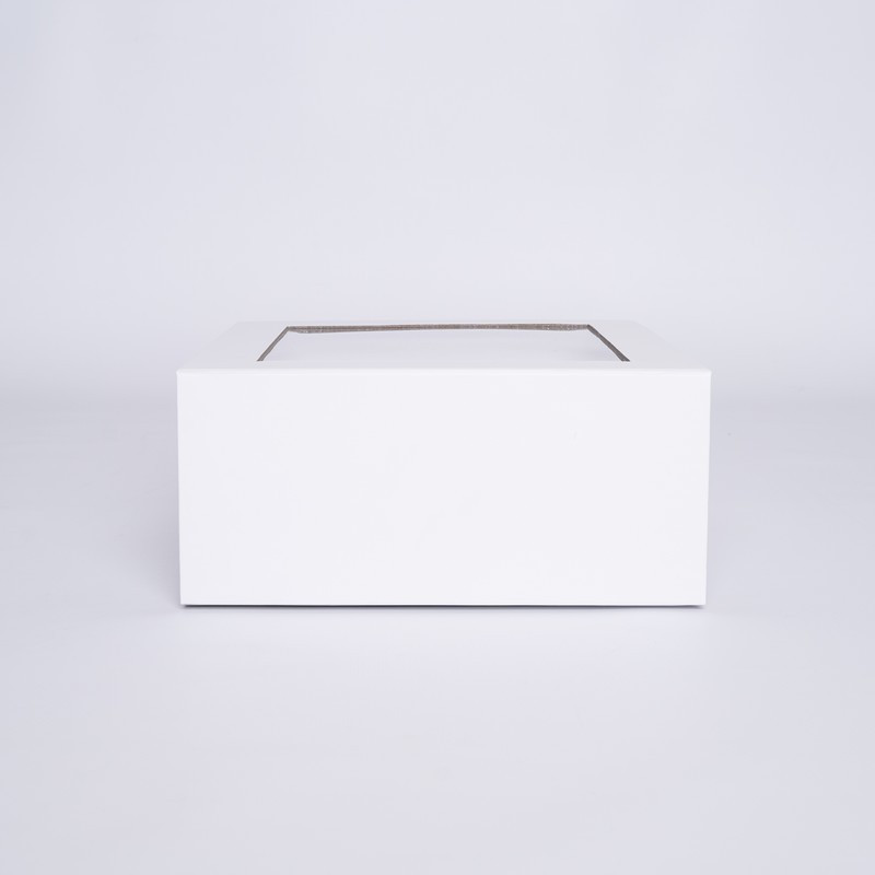 Gepersonaliseerde Gepersonaliseerde magnestische geschenkdoos Clearbox 22x22x10 CM | CLEARBOX | ZEEFBEDRUKKING OP 1 ZIJDE IN ...