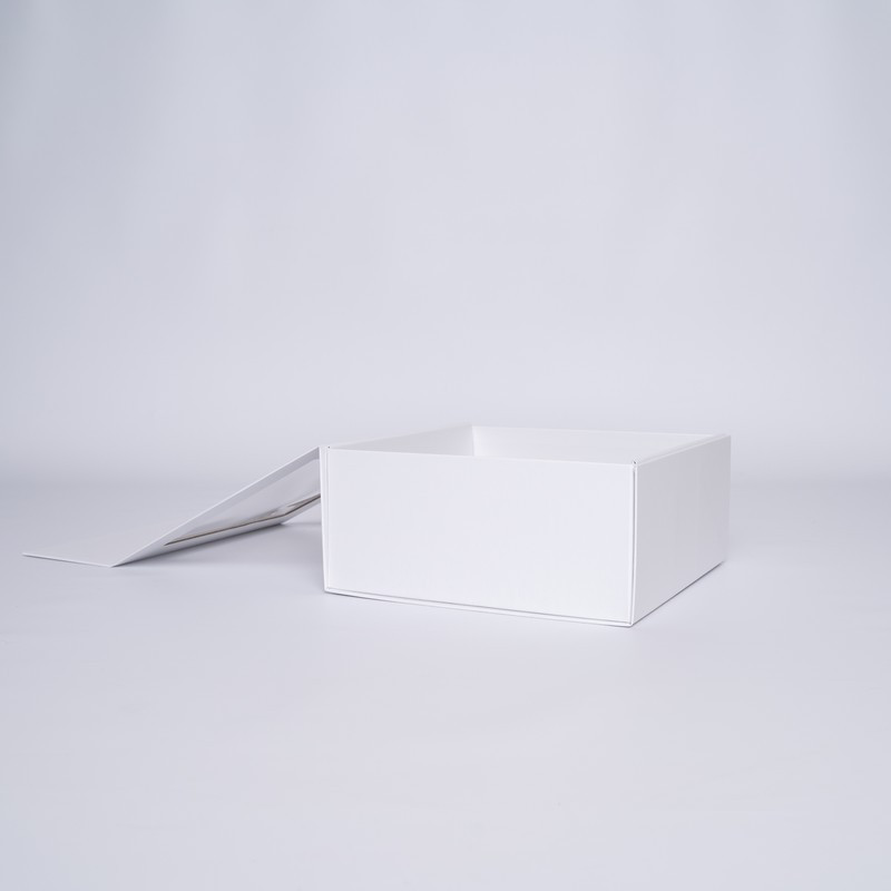 Boîte aimantée personnalisée Clearbox 22x22x10 CM | CLEARBOX | IMPRESSION EN SÉRIGRAPHIE SUR UNE FACE EN UNE COULEUR