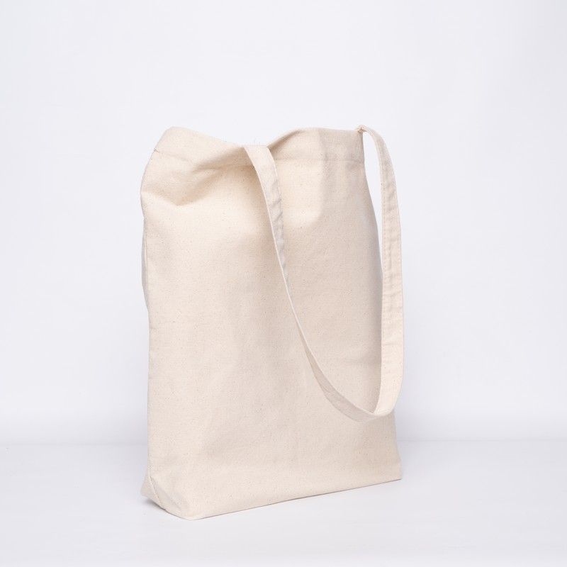 Sac coton réutilisable personnalisé 38x42 CM | KATOENEN TOTE BAG | ZEEFBEDRUKKING AAN 2 ZIJDEN IN 1 KLEUR