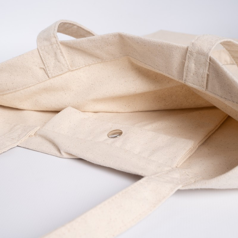 Bolsa de algodón reutilizable personalizada con bolsillo 38x42 CM | BOLSA TOTE POCKET DE ALGODÓN | IMPRESIÓN SERIGRÁFICA DE D...