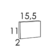 15,5 x 11 x 2 cm (A6+)